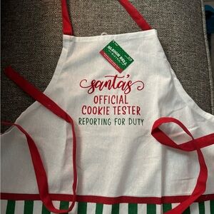 Kids Christmas Holiday Santa's Cookie Tester Apron brand new